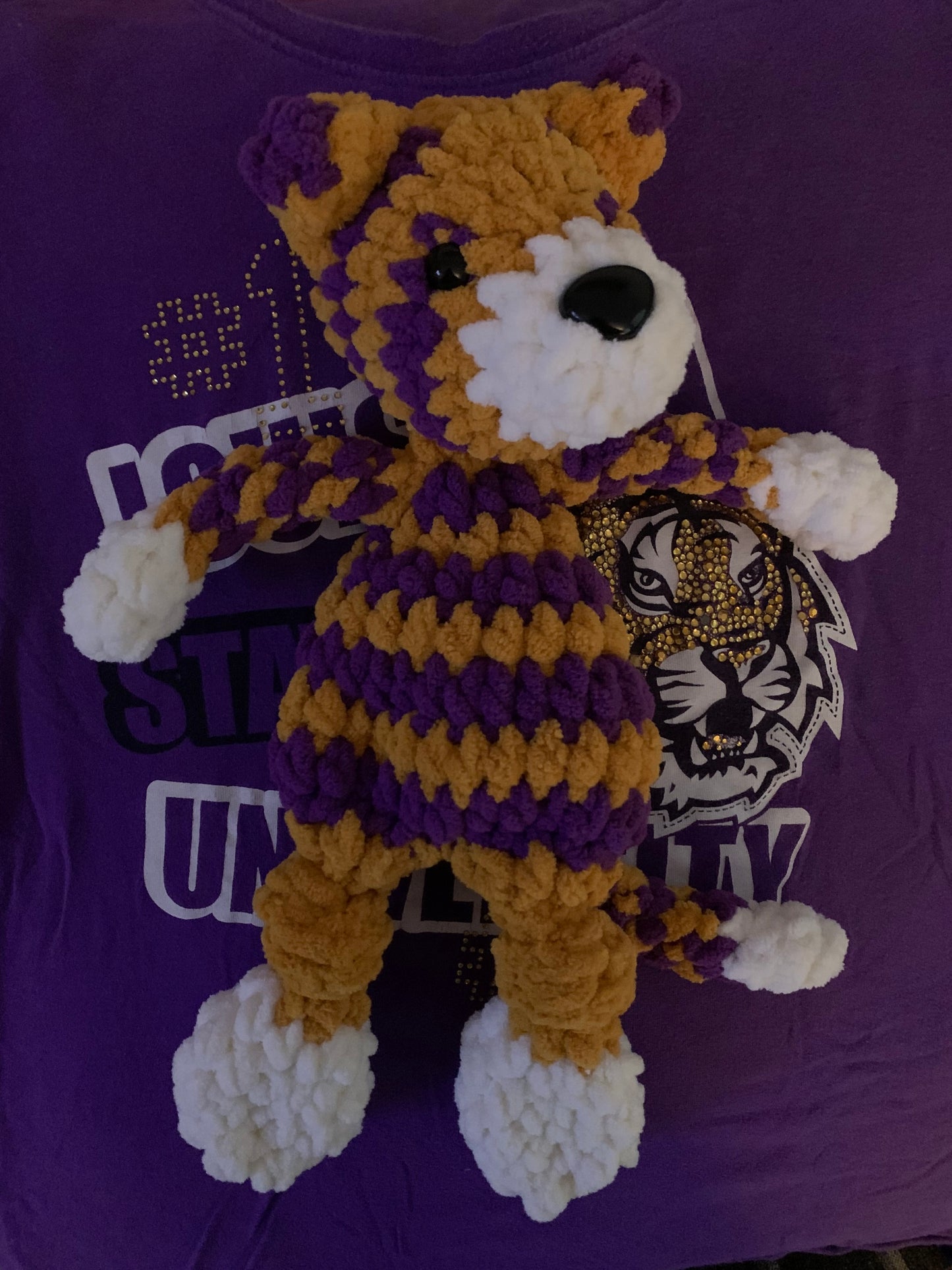 Tiger Mascot Lay Flat