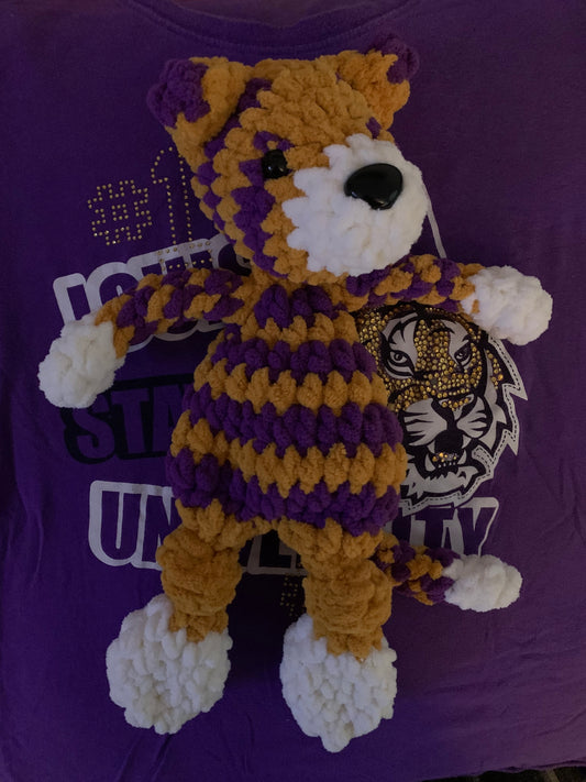 Tiger Mascot Lay Flat