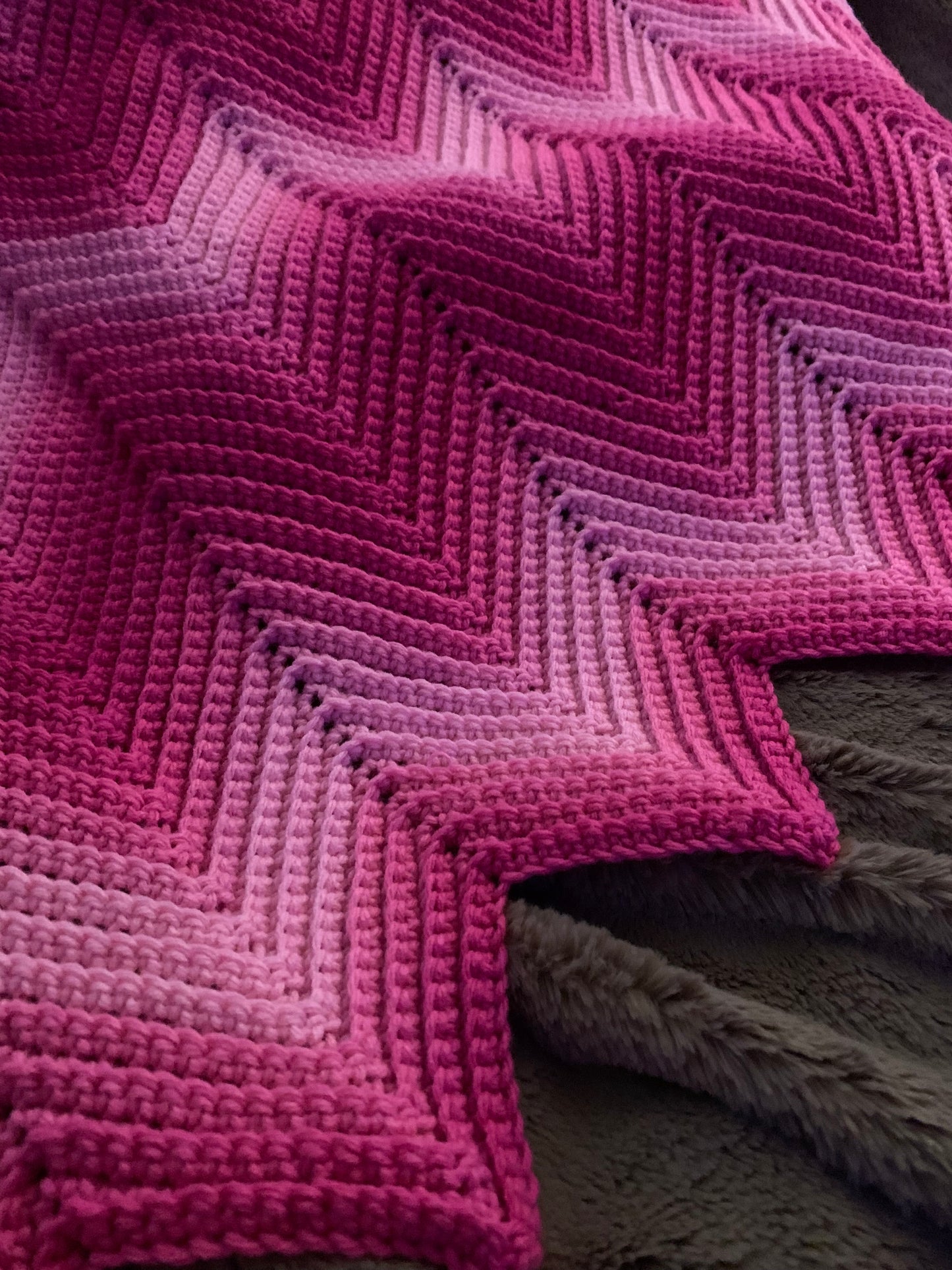 Throw Blanket - Chevron Pattern