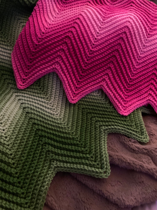 Throw Blanket - Chevron Pattern