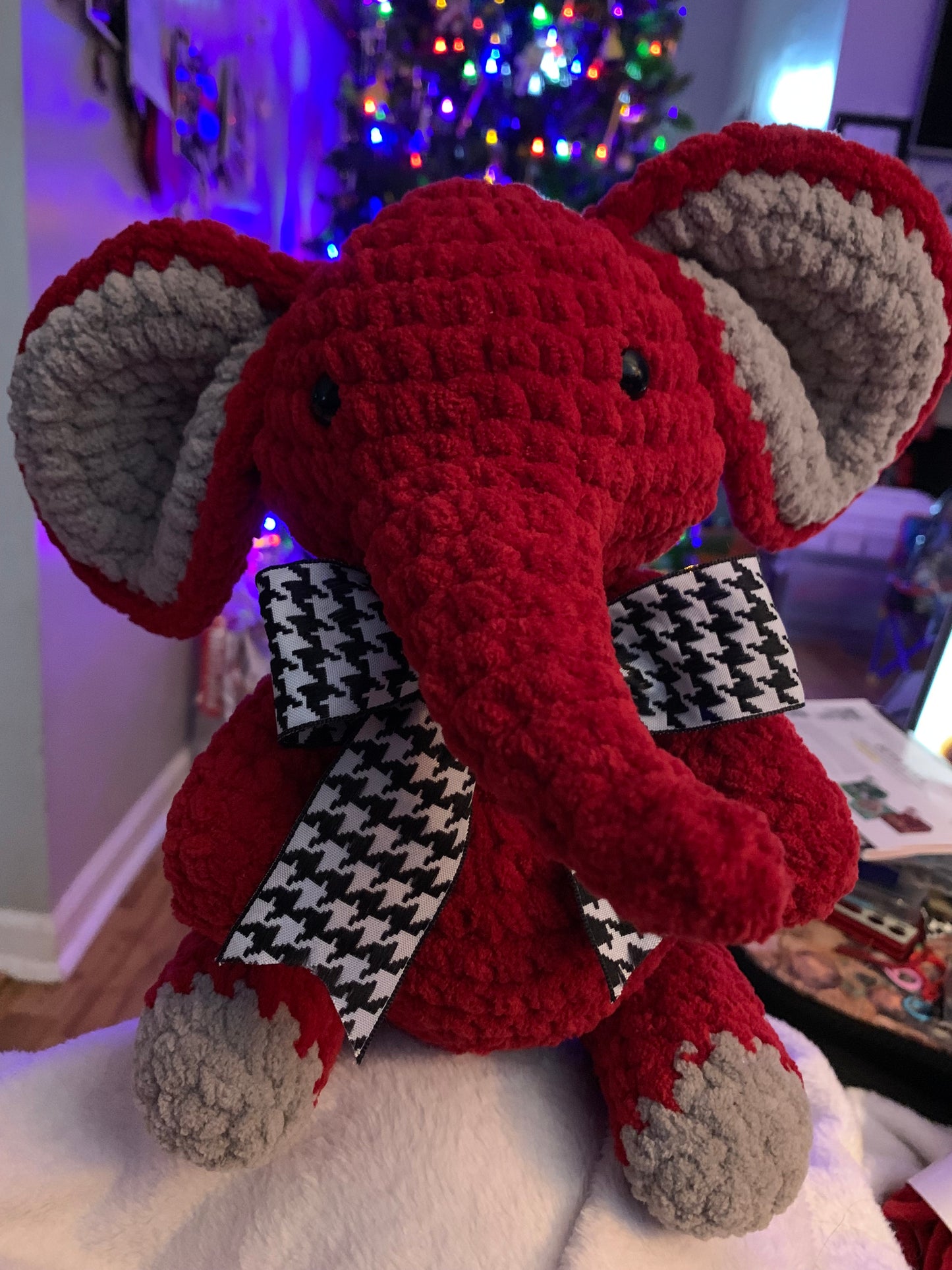 Crimson Elephant Plush